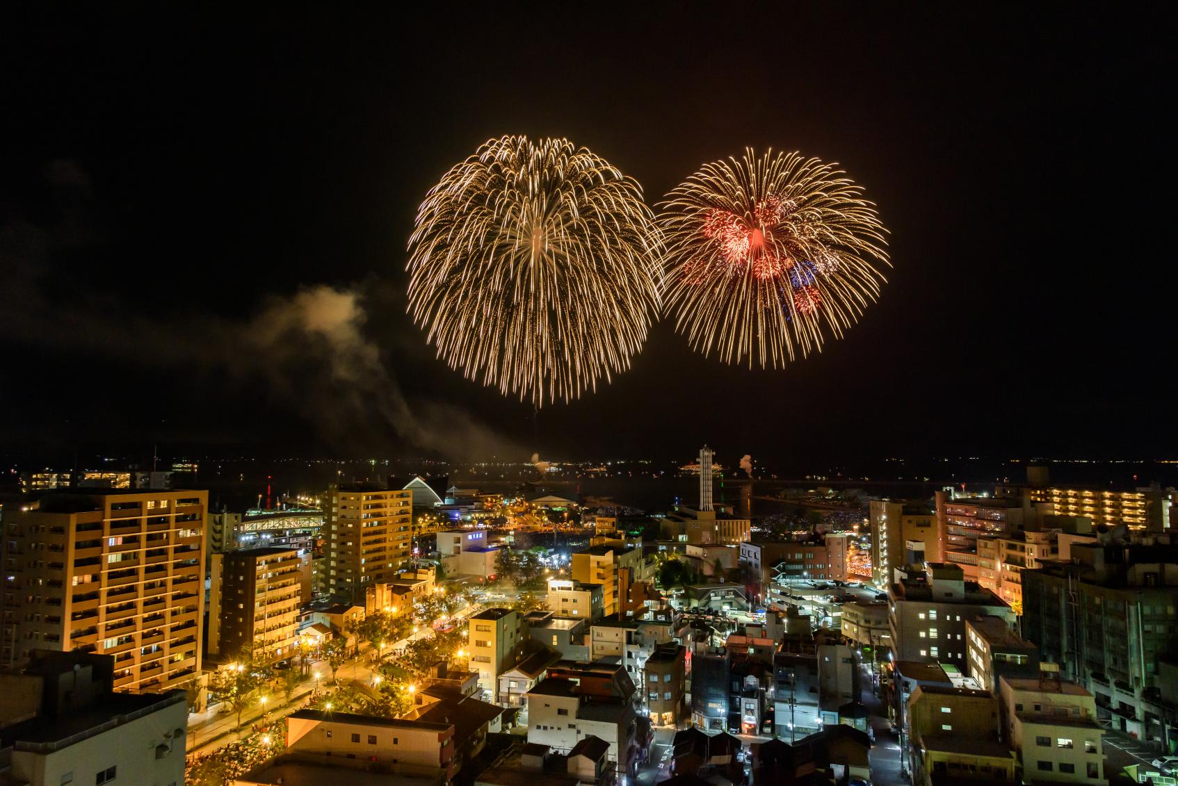 今年的「鹿兒島錦江灣夏夜大花火大會」-1