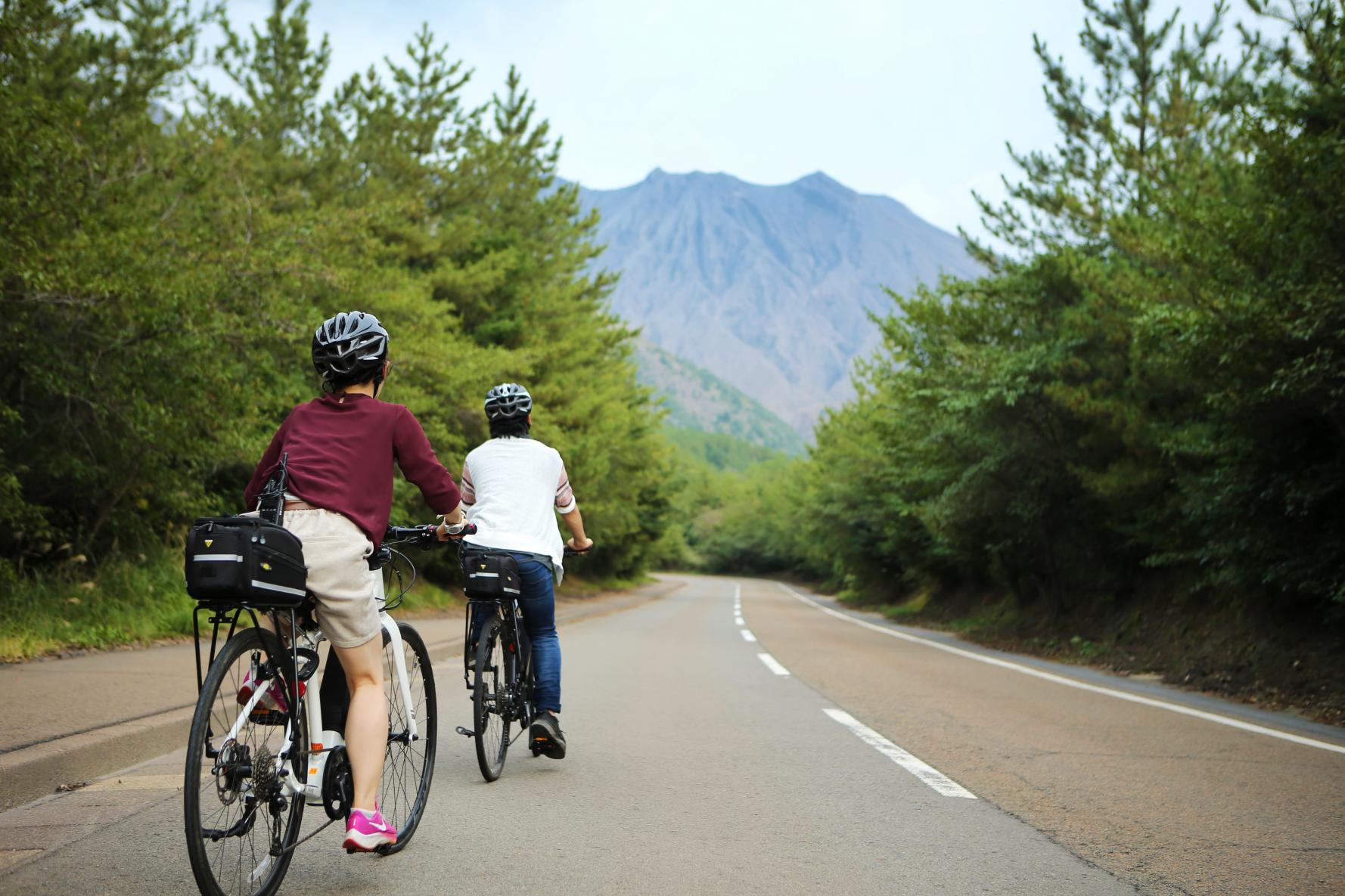 騎乘自行車，暢遊在櫻島的夏日晴空下！-2